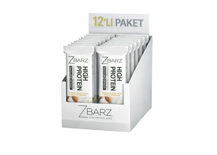 Bademli ve Hindistan Cevizli Yüksek Proteinli Bar (12 adet x 35gr) - Zbarz
