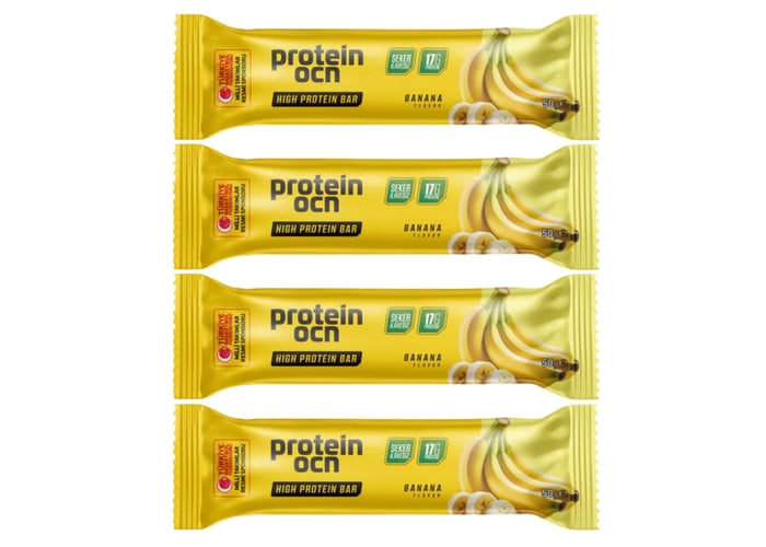 Muz Protein Bar (4 adet x 50gr) - Proteinocean