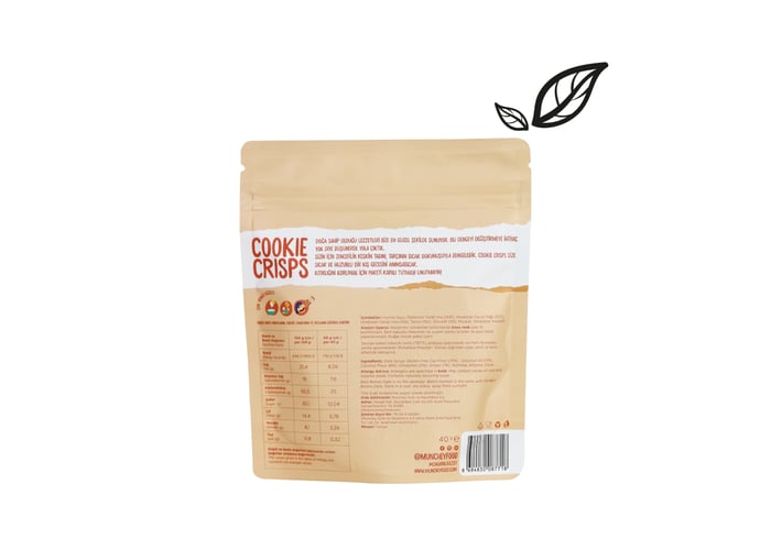 Zencefil ve Tarçınlı Kurabiye Parçaları, Cookie Crisps  (Katkısız, 40gr) - Munchey Food