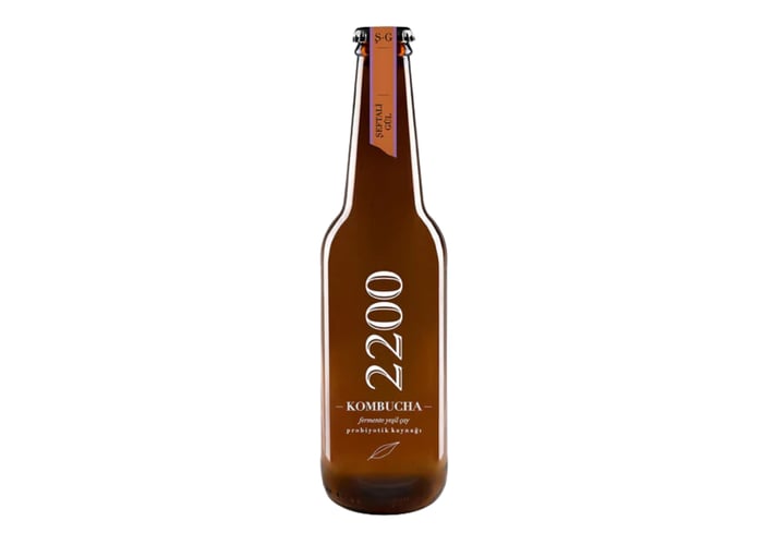 Şeftali Güllü Kombu Çayı (330ml) - Kombucha 2200