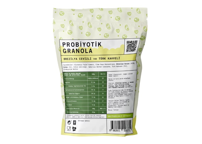 Brezilya Cevizi & Türk Kahveli Probiyotik Granola (200gr) - Fropie