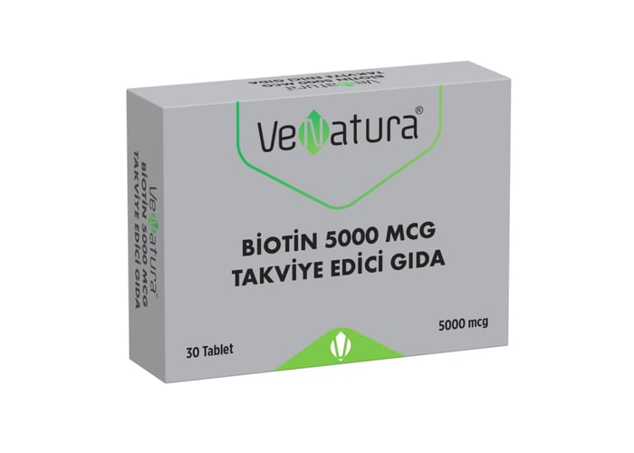 Biotin  Takviye Edici Gıda (30 tablet, 5000mcg) - Venatura
