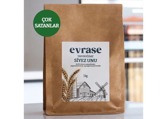 Atalık Siyez Tam Buğday Unu (1kg) - Evrase