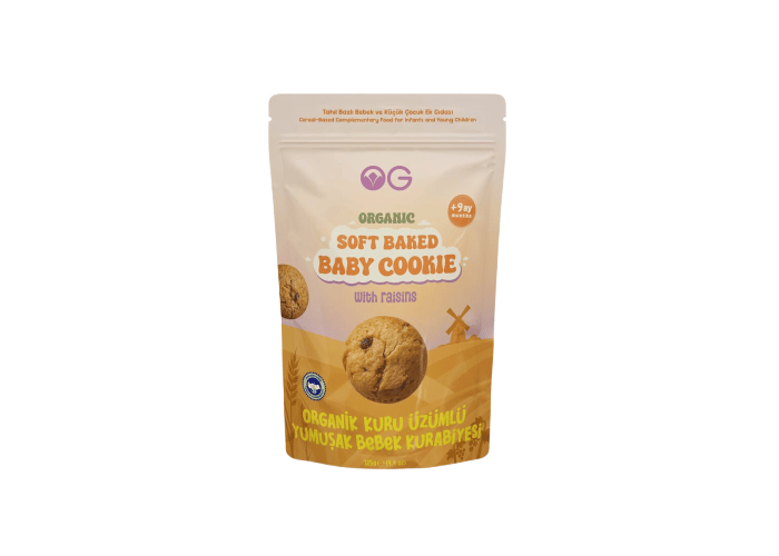 Organik Yumuşak Bebek Kurabiyesi (125gr) - OG Organik