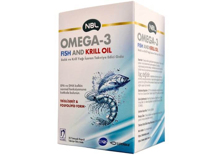 Omega 3 Fish and Krill Oil (50 yumuşak kapsül) - Nbl