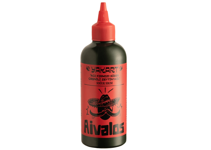 Acı Kırmızı Biber Çeşnili Zeytinyağı (330ml) - Aivalos