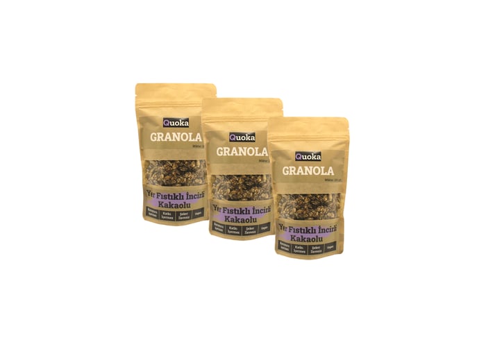 Yer Fıstıklı İncirli Granola (200gr x 4 adet) - Quoka