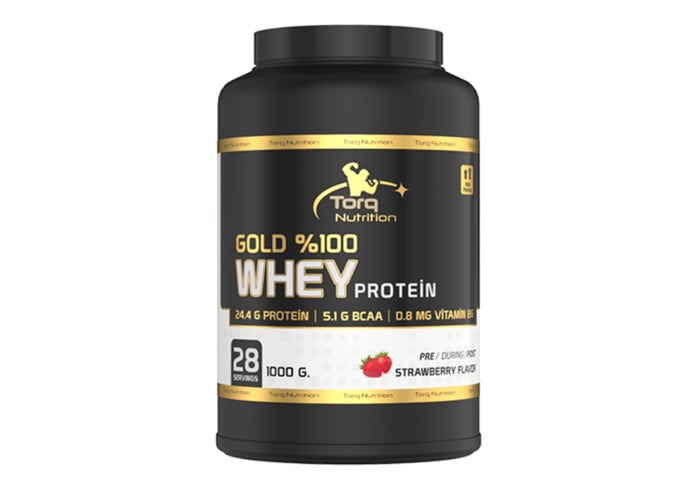 Gold %100 Whey Protein Çilekli (1000gr) - Torq Nutrition
