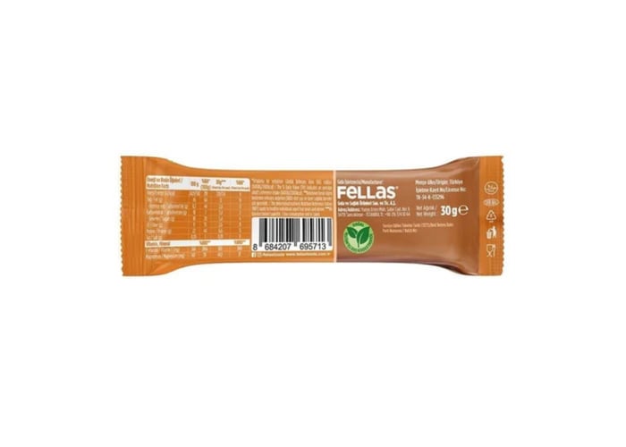 Yer Fıstıklı Kuruyemiş Bar (30gr) - Fellas