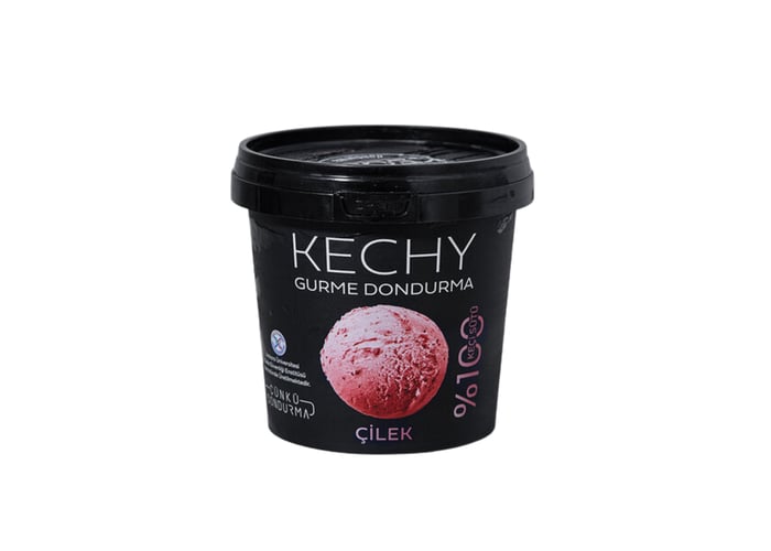 Gurme Çilekli Dondurma (500ml) - Kechy