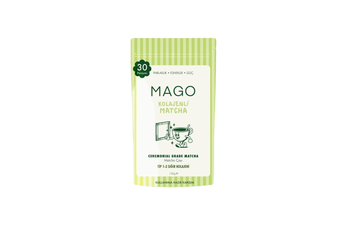 Kolajen Takviyeli Ceremonial Grade Matcha (30 porsiyon, 135gr) - Mago Matcha