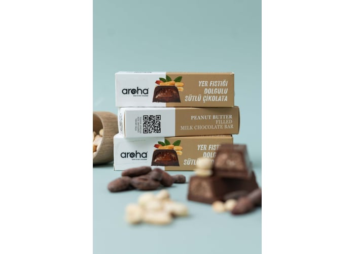 Yer Fıstığı Dolgulu Sütlü Çikolata (38gr) - Aroha