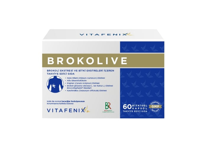 Brokolive Brokoli Ekstresi ve Bitki Ekstreleri İçeren Takviye Edici Gıda (60 kapsül) - Vitafenix