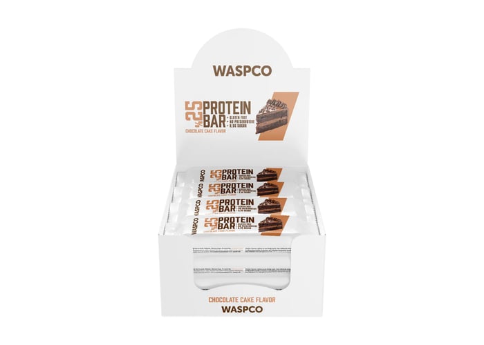 Bitter Çikolata Kaplı Çikolatalı Kek Aromalı Protein Bar (12 adet x 36gr) - Waspco