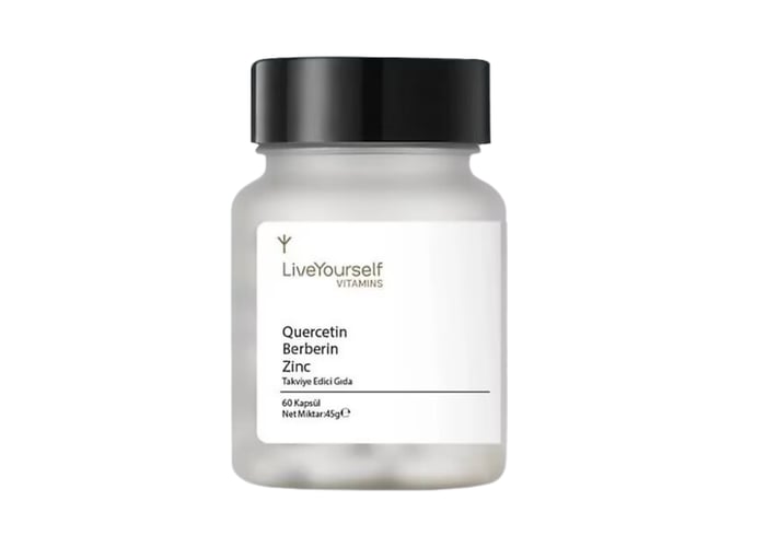Quercetin Berberin Zinc (60 kapsül) - Live Yourself