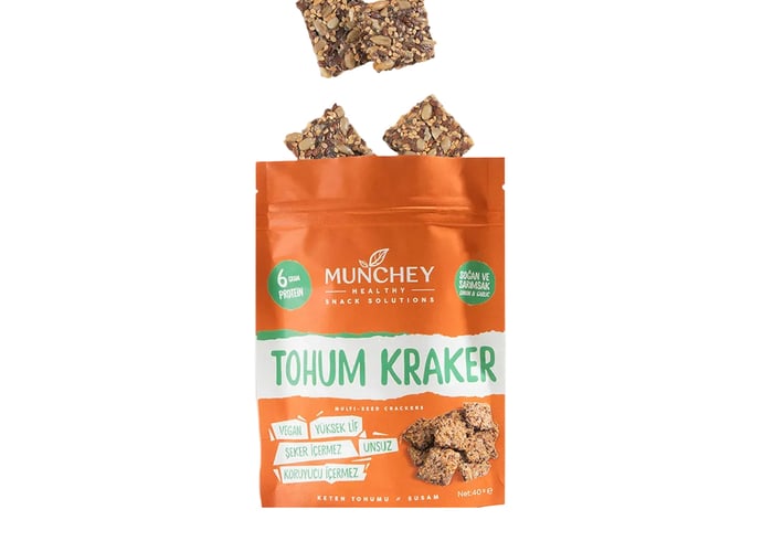 Soğan ve Sarımsaklı Tohum Kraker (40gr) - Munchey