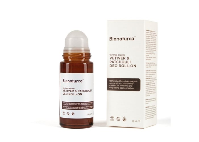 Organik Sertifikalı Vetiver & Paçuli Deo Roll-On (50ml) - Bionaturca