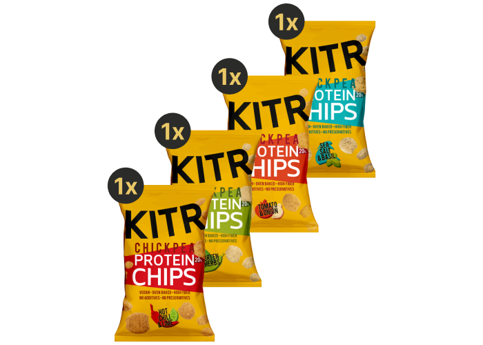 Karışık Yüksek Proteinli Cips Paketi (Yüksek Protein, 4 adet x 50gr) - Kıtr