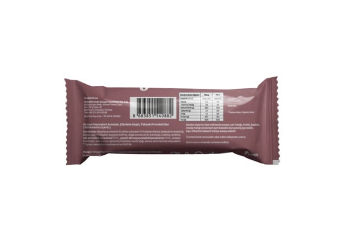 Çikolata Kaplı Orman Meyveleri Aromalı Yüksek Proteinli Bar (40gr) - Delly