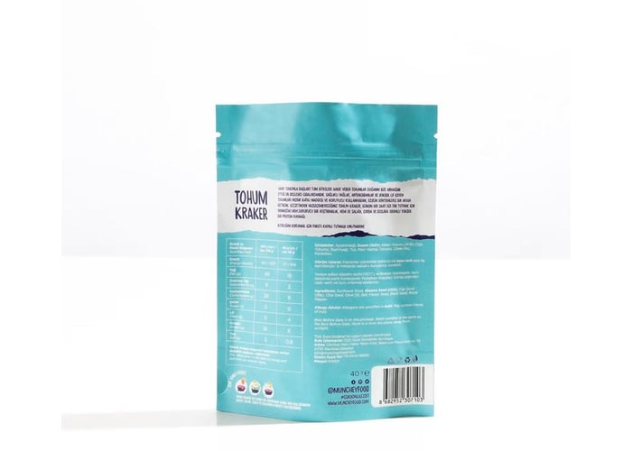 Deniz Tuzlu Tohum Kraker (6 adet x 40gr) - Munchey Food