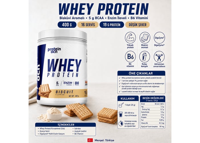 Whey Protein Bisküvi (400gr) - Proteinocean
