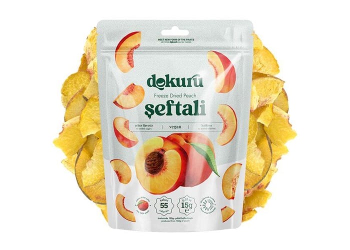 Dondurularak Kurutulmuş Şeftali (20gr) - Dokuru
