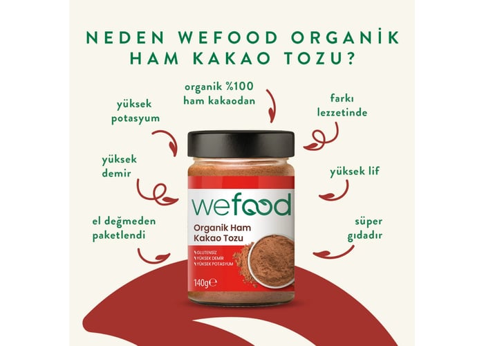 Organik Ham Kakao Tozu (140gr) - Wefood