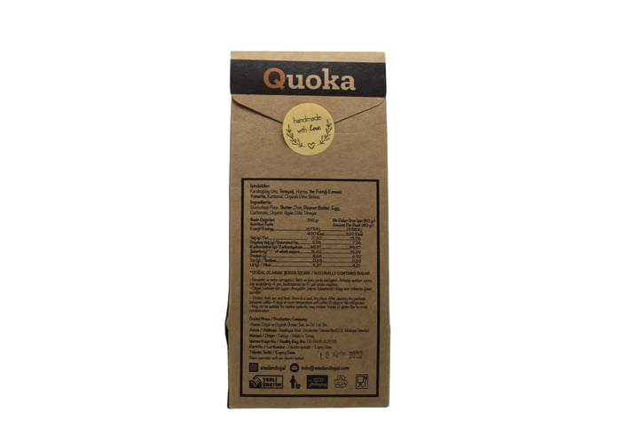 Şekersiz Karabuğday Unundan Fıstık Ezmeli Kurabiye (Glutensiz, 80gr) - Quoka