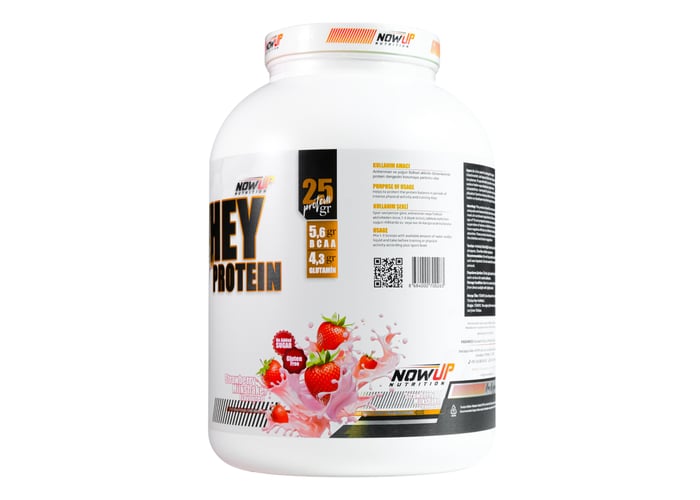 Çilek Aromalı Whey Protein Tozu (2160gr) - Nowup