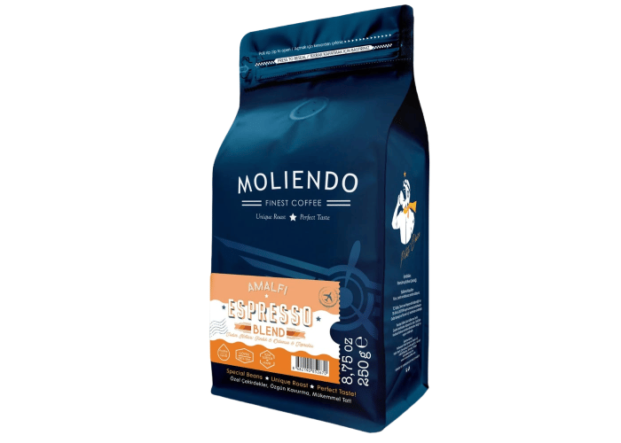 Amalfi Espresso Blend Çekirdek Kahve (250gr) - Moliendo