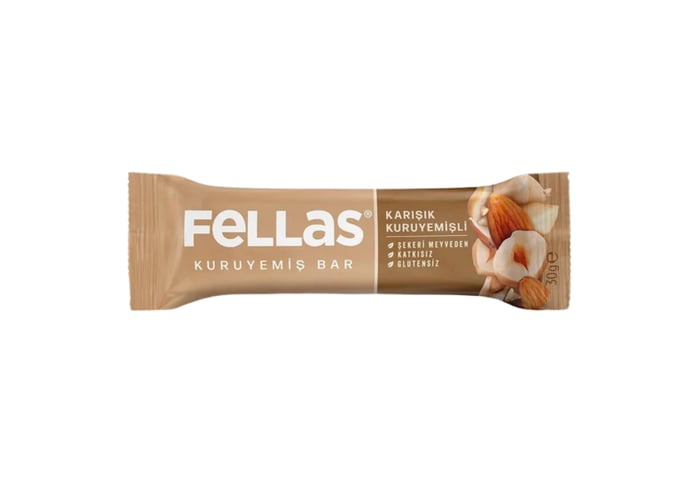 Karışık Kuruyemiş Bar (12 adet x 30gr) - Fellas