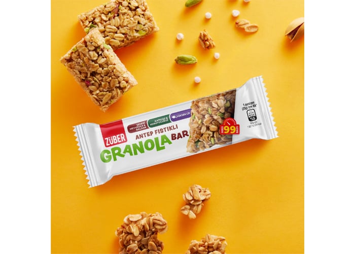 Antep Fıstıklı Granola Bar (15 adet x 25gr) - Züber