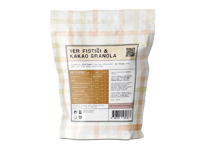 Yer fıstıklı & Kakaolu Granola (360gr) - Fropie