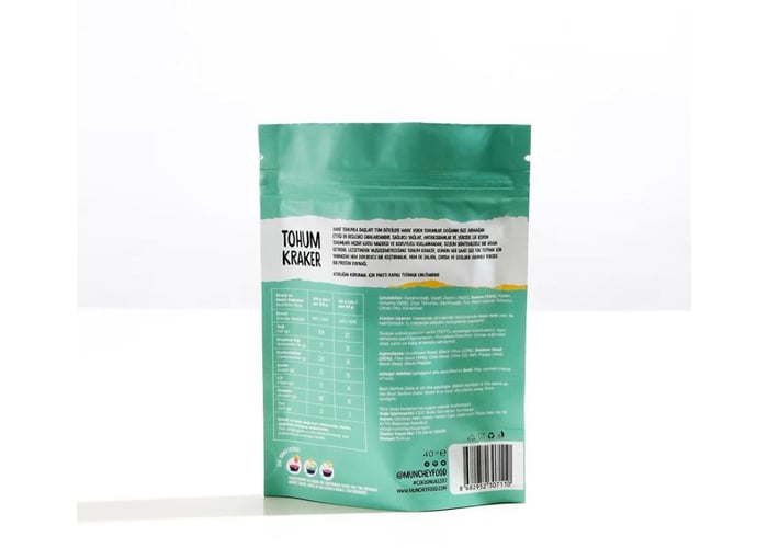 Zeytinli ve Bol Tohumlu Kraker (Katkısızdır, 40gr) - Munchey Food