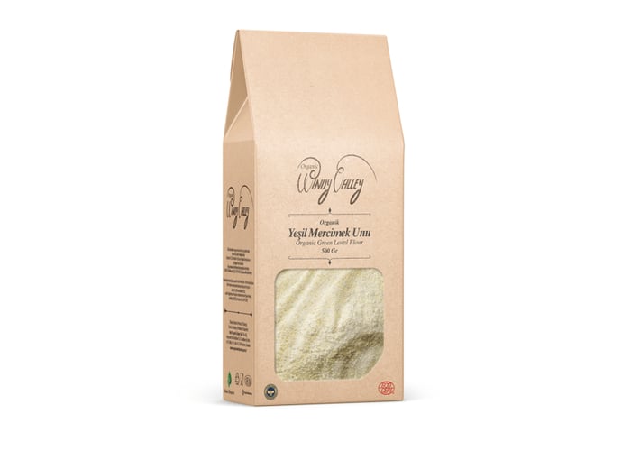 Organik Glutensiz Yeşil Mercimek Unu (500gr) - Windy Valley