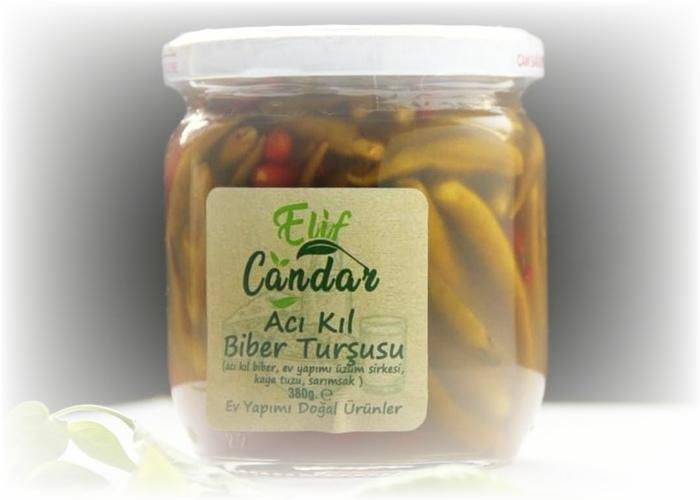 Acı Kıl Biber Turşusu (380gr) - Elif Candar