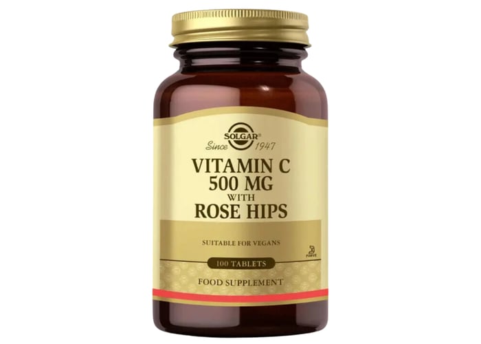 Vitamin C 500mg with Rose Hips (100 tablet) - Solgar