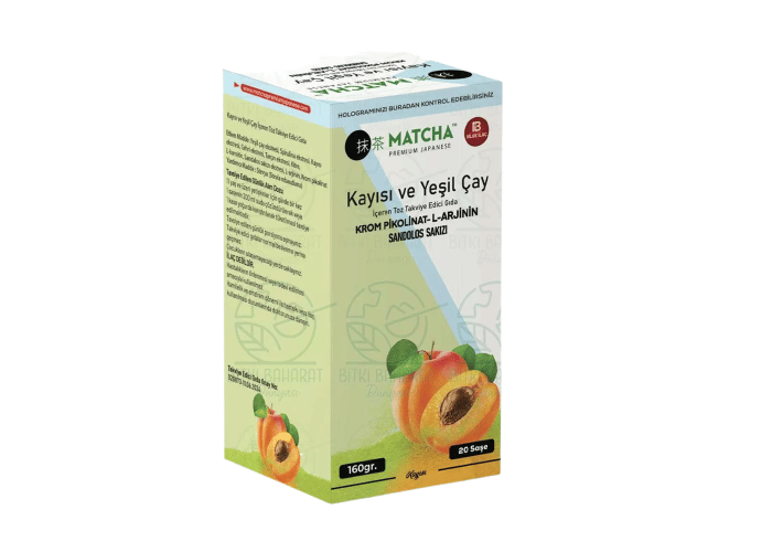 Kayısı & Yeşil Çay (20 adet) - Matcha