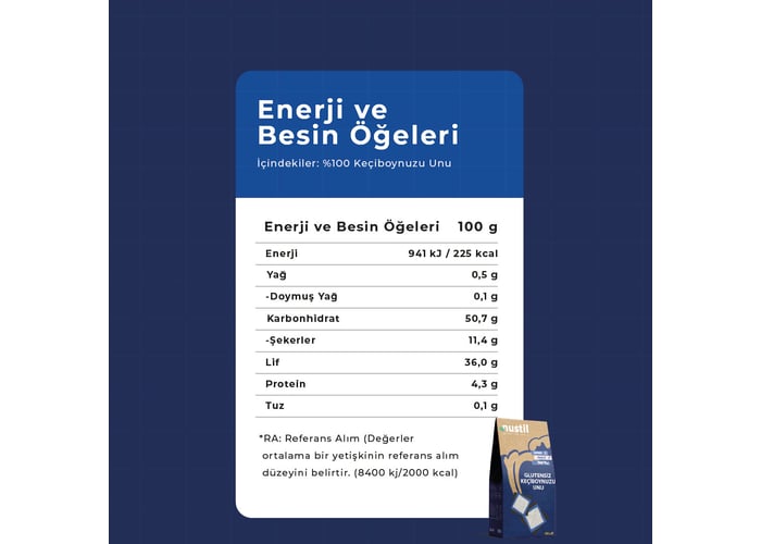 Keçiboynuzu Unu (Glutensiz, 300gr) - Nustil