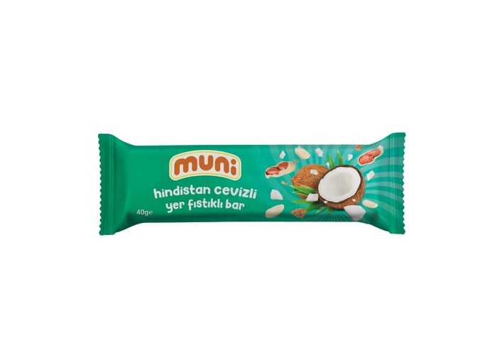 Hindistan Cevizli Yer Fıstığı Barı (40gr) - Muni
