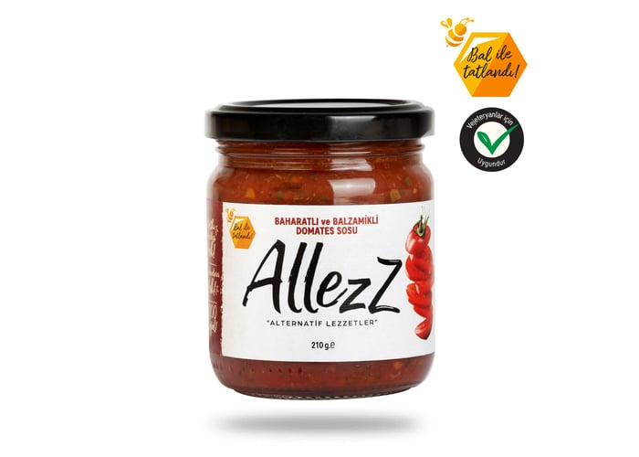 Baharatlı ve Balsamikli Domates Sosu (210gr) - Allezz