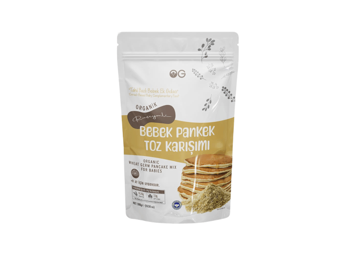 Keçiboynuzu Unlu Bebek Pankek Toz Karışımı (+8 Ay, 300gr) - OG Organik