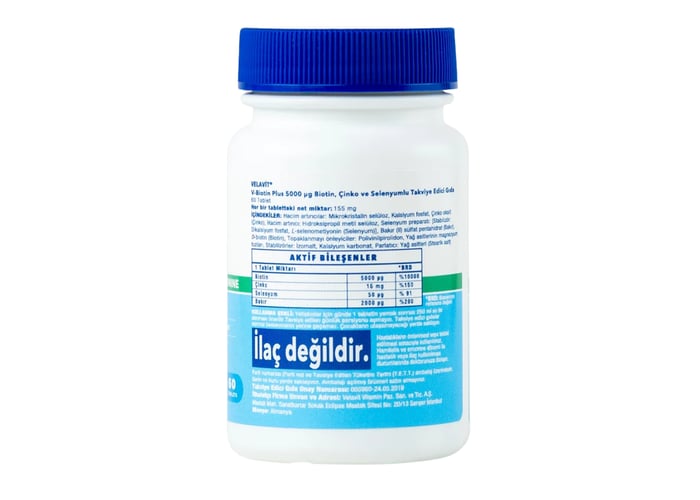 V-Biotin Plus (5000mcg, 60 tablet) - Velavit