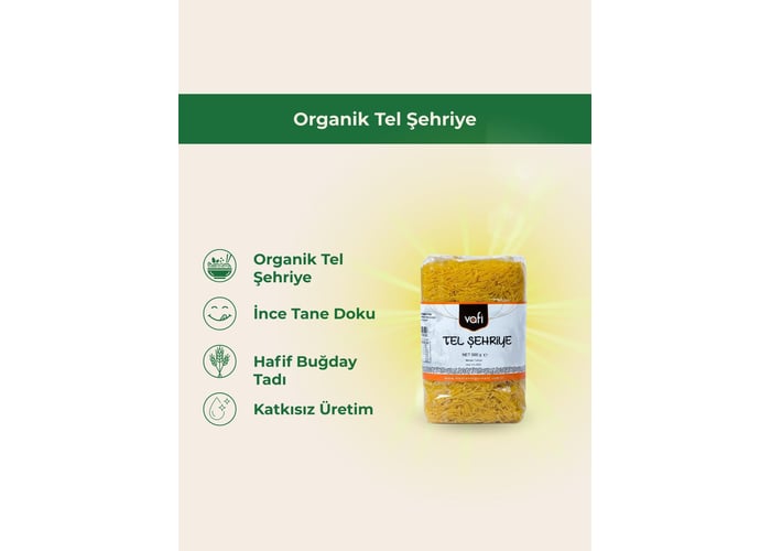 Organik Tel Şehriye (500gr) - Memleket Gurmesi
