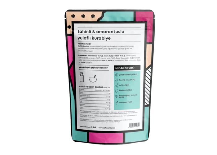 Tahinli & Amarantlı Yulaflı Kurabiye (45gr) - Saf Nutrition
