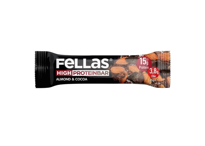 Bademli ve Kakaolu Yüksek Protein Bar (45gr) - Fellas