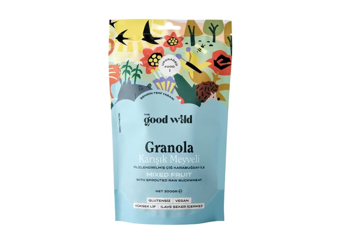 Filizlendirilmiş Karabuğdaylı ve Karışık Meyveli Granola (300gr) - The Good Wild