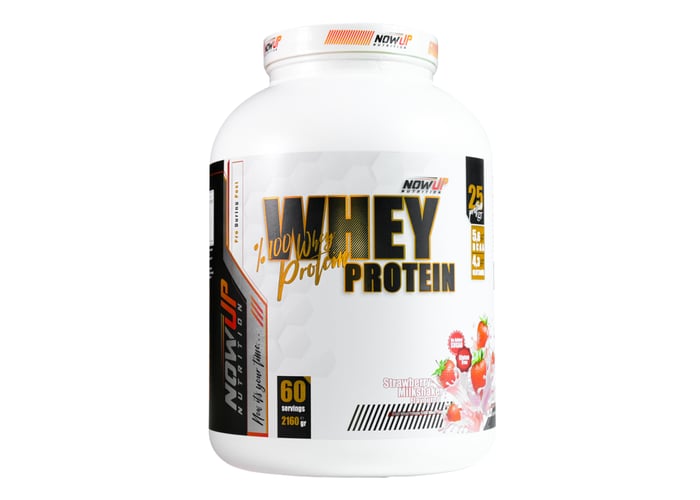 Çilek Aromalı Whey Protein Tozu (2160gr) - Nowup