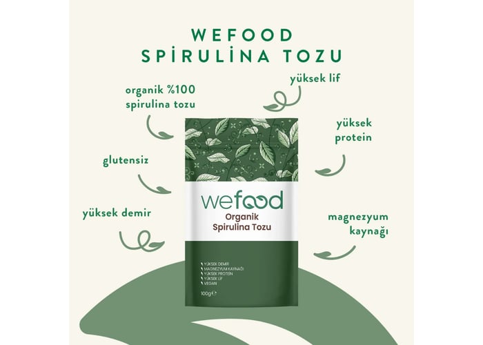 Organik Spirulina Tozu (100gr) - Wefood