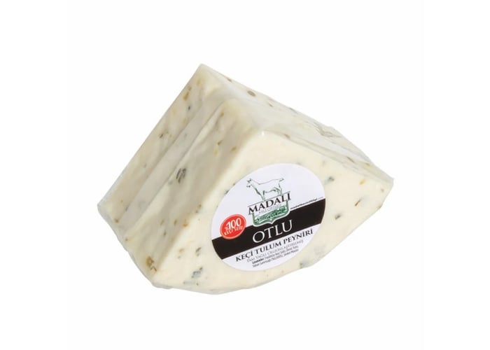Otlu Keçi Tulum Peyniri (%100 Keçi Sütü, 250gr) - Madalı